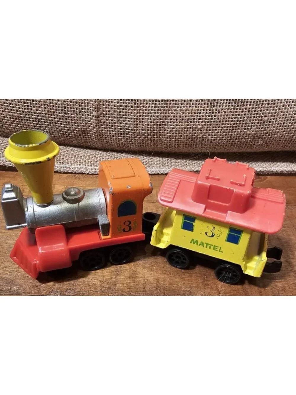 Vintage 1980 Mattel First Wheels Diecast Hot Wheels  Train Car and Engine
